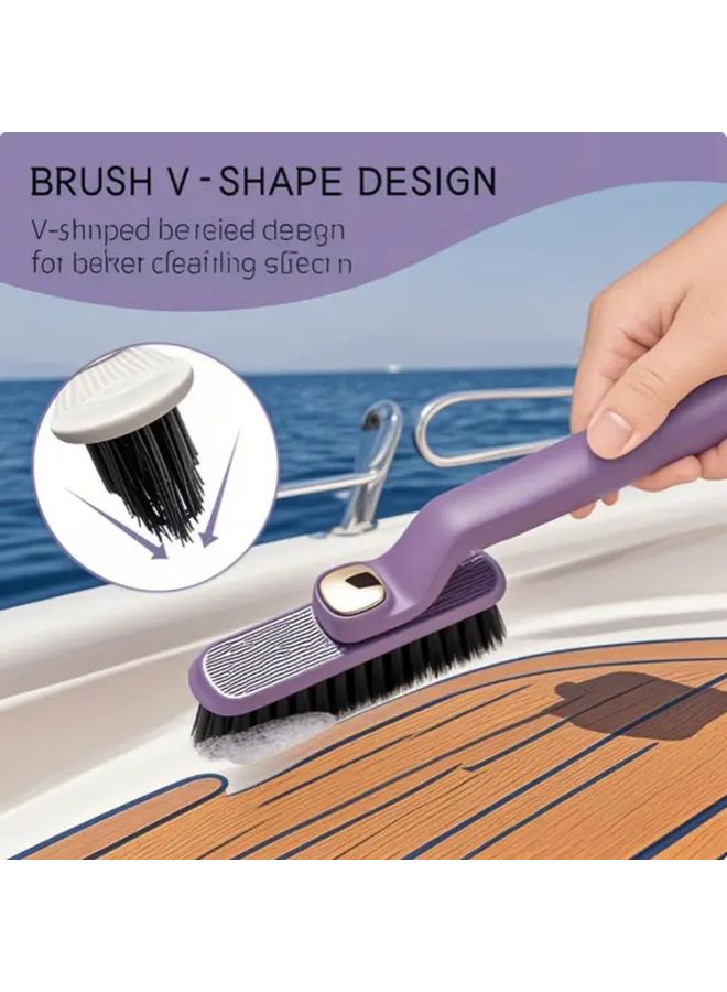 Heavy Duty Manual Cleaning Brush With 360 Rotating Head And V Shape For Bathroom Kitchen Deck Ship 1 Set - Image 2