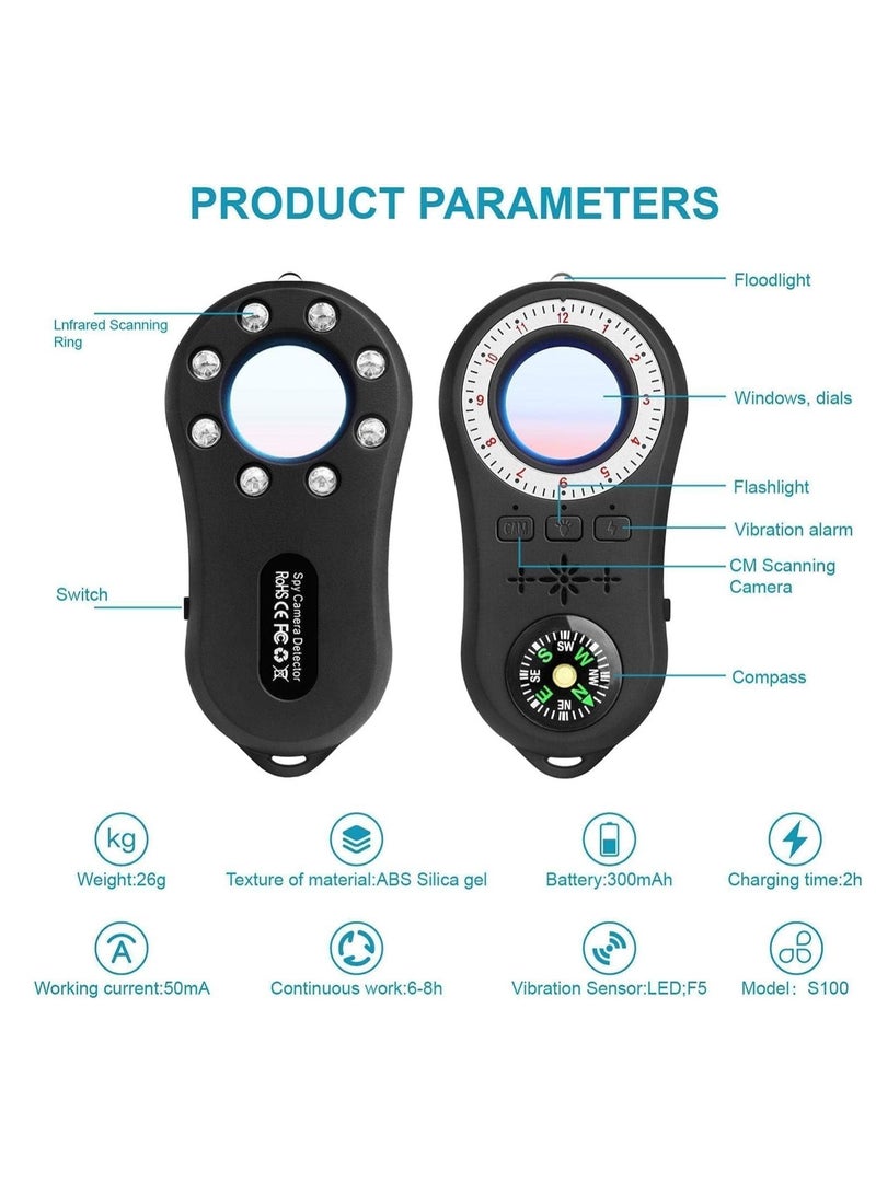 SYOSI 3-in-1 Anti-Spy RF Detector, Hidden Camera Detector, Anti Bug Scanner and Protector, RF Signal and GPS Detector, GPS Tracker and Bug Finder for Hotel, Office, Travel and Home - Image 5