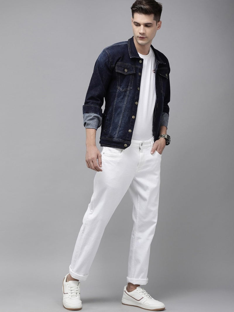 VOGATI Men's Denim Jacket kjt222vogc-xl_Dark Blue_XL - Image 4