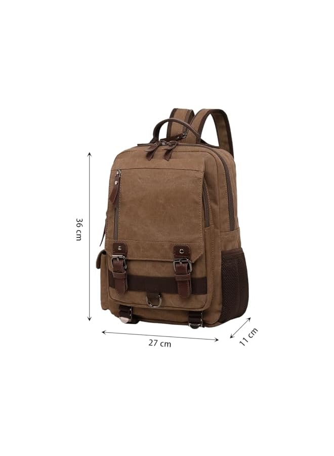 PROMASS Vintage Canvas Cross Body Messenger Backpack Rucksack For Men & Boys Casual Book Bag Sports Daypack - Image 2