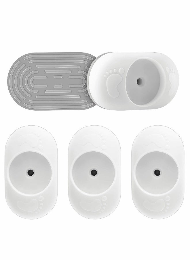 Baby Safety Gate Wall Protector, Pressure Mount No Punch Guard Fence Anti-Slip Mat Protector, Protect Pets And Dogs Gate Wall Stair Door Frame White - Image 1