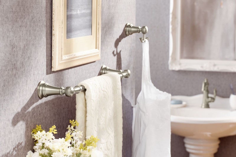 MOEN Moen YB8418BN Weymouth 18-Inch Single Towel Bar  Brushed Nickel  - Image 2