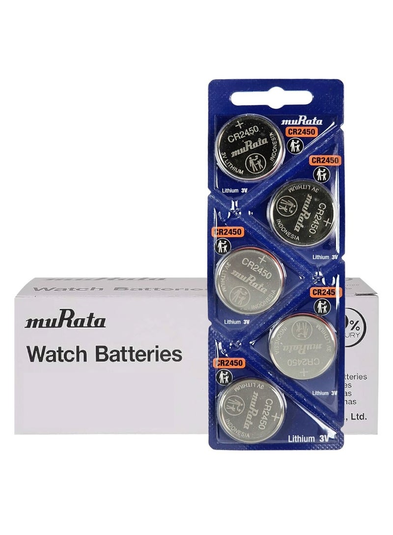 موراتا 50-Pieces Murata CR2450 Lithium 3V (muRata) Indonesia Batteries  - Image 1