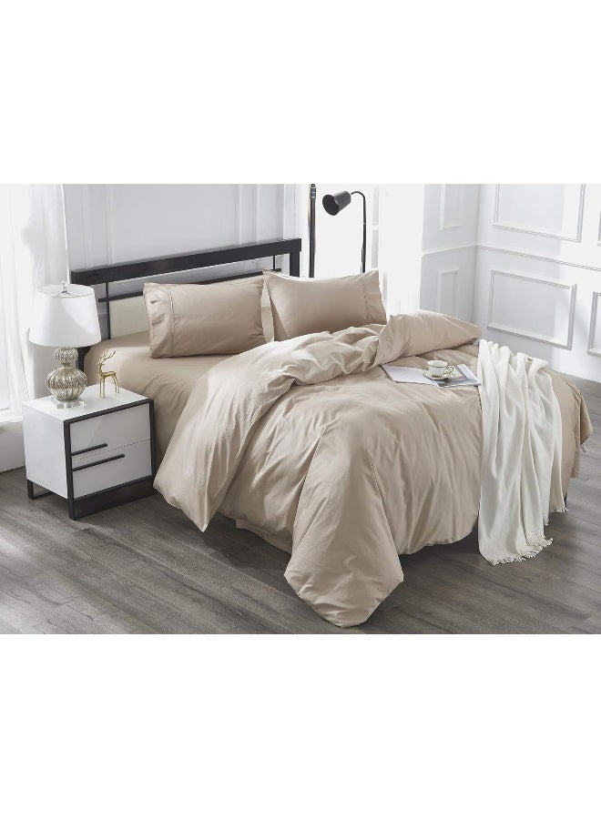 IBAMA 100% Cotton Duvet Cover Set 2 Pieces Including Pillowcases for Bedroom Kids Room Guest Room-Single Size - Image 1