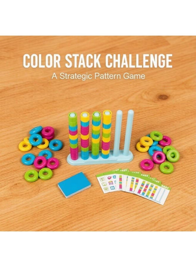 Color Match Challenge Game,Family Board Game - Quick Thinking Stacking Challenge, Travel-Friendly Color Line and Game Tower Stack Party Game - Image 3