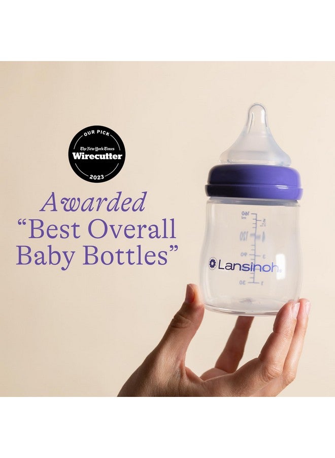 Lansinoh Anti-Colic Baby Bottle for Breastfeeding Babies, 5 Ounces, 1 Count, Includes 1 Slow Flow Nipple, Size S and Stackable Lid - Image 5