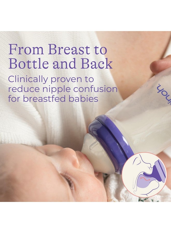 Lansinoh Anti-Colic Baby Bottle for Breastfeeding Babies, 5 Ounces, 1 Count, Includes 1 Slow Flow Nipple, Size S and Stackable Lid - Image 3