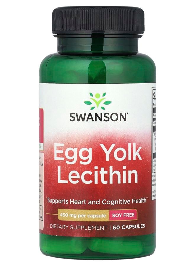 SWANSON ليسيثين صفار البيض 450 ملغ 60 كبسولة