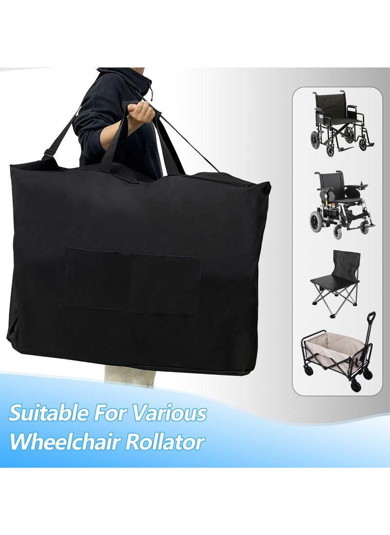 Generic - Rollator Carry Bag, Waterproof Storage Bag for Folding Wheelchair, Rollator Travel Bag for Compact Wheelchair, Portable Rollator Carry Bag for Train, Airplane, Bus, Car (35 x 9.5 x 26 Inches) - Image 1