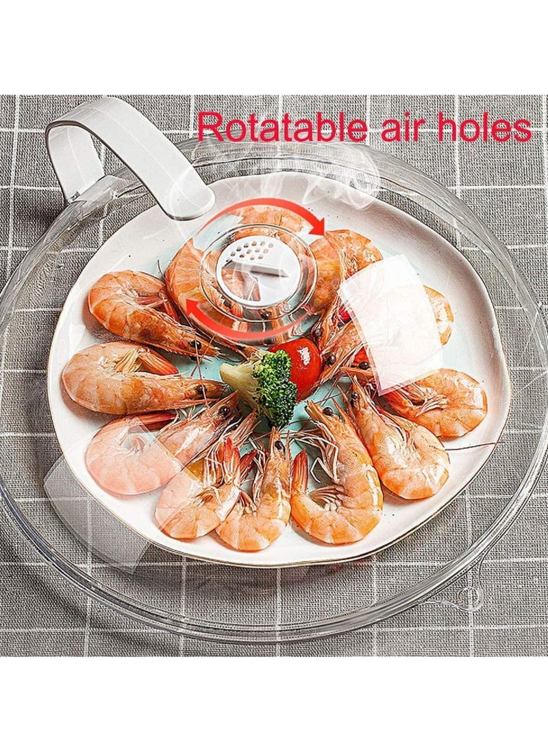 LIMITLESS - 1PC Microwave Plate Cover Anti-Splatter Microwave Food Covers with Handle and Steam Vent Holes, House Essentials for New Home Gifts, Food-Grade PP Material - Image 1