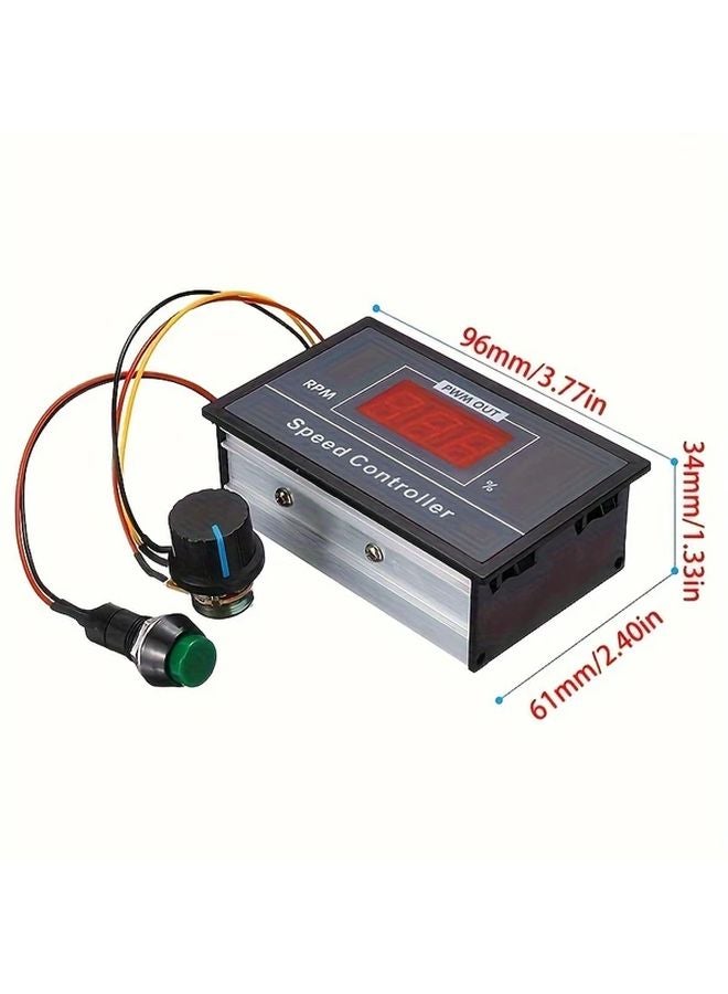 1 قطعة وحدة تحكم رقمية في سرعة محرك التيار المستمر 6-60 فولت 30 أمبير تعديل بلا تدرج باستخدام PWM مع عرض تمثيلي - Image 3