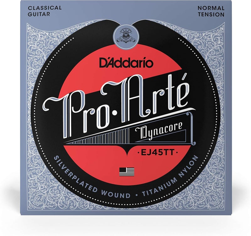 D'Addario Guitar Strings - Pro-Arte Classical Guitar Strings - Ej45Tt Dynacore - Silver Plated Wrap, Composite Dynacore, Titanium Nylon Trebles - Normal Tension, 1-Pack - Image 2