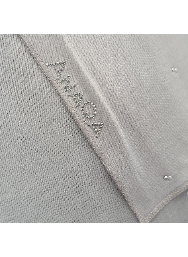 LIFESTYLE Solid Grey Hijab for Women - Image 3