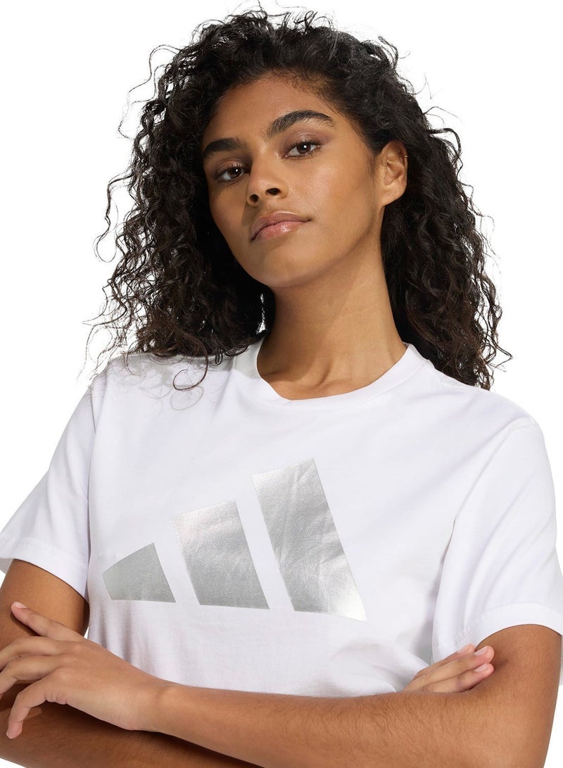 Adidas Holiday Metallic Graphic T-Shirt - Image 1