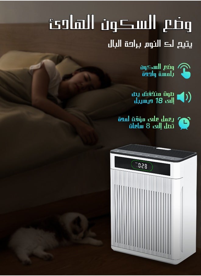 Litus - Air Purifiers for Home Large Room up to 100㎡ with PM 2.5 Display, Air Filter Cleaner for Allergies and Smoke Mold Dust Dander Odor Coverage, Oils diffusers, 100% Ozone Free - Image 1