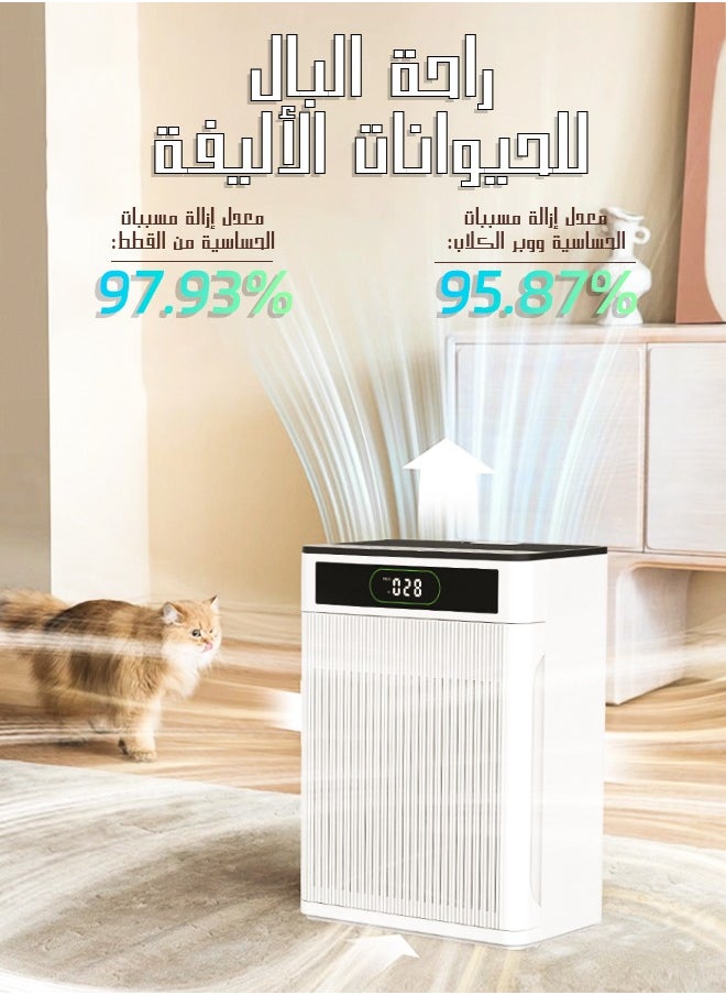 Litus - Air Purifiers for Home Large Room up to 100㎡ with PM 2.5 Display, Air Filter Cleaner for Allergies and Smoke Mold Dust Dander Odor Coverage, Oils diffusers, 100% Ozone Free - Image 1