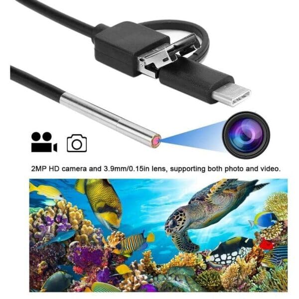MatLogix USB and Android OTG Endoscope 3in1 Borescope 3.9mm Ultra Thin Waterproof Inspection Snake Camera with LED Light - Image 4