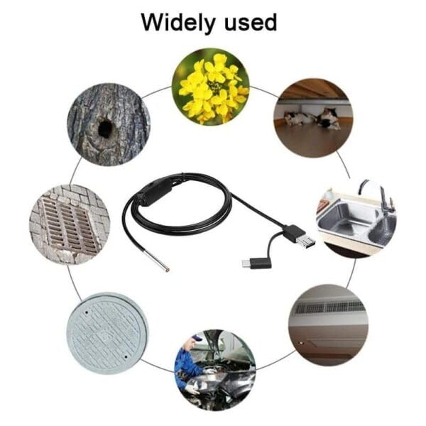 MatLogix USB and Android OTG Endoscope 3in1 Borescope 3.9mm Ultra Thin Waterproof Inspection Snake Camera with LED Light - Image 2