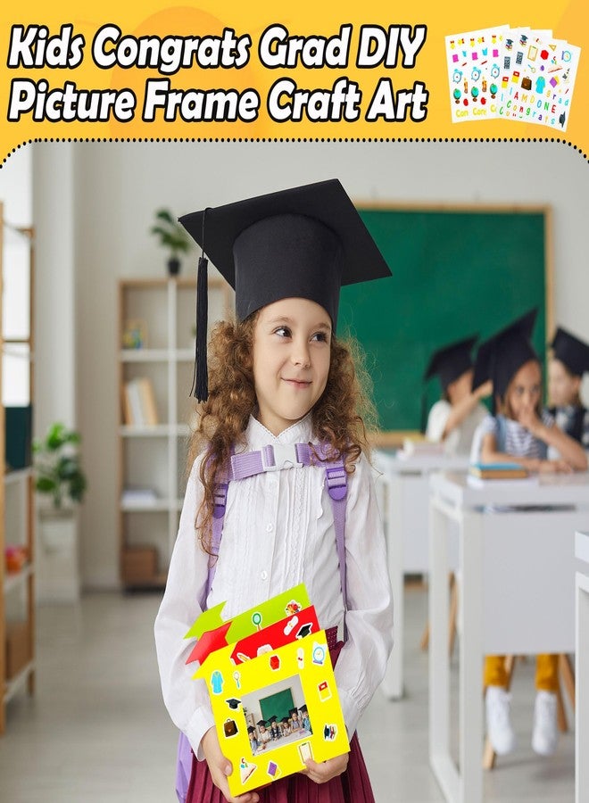 Spaluck 36 Packs Graduation Picture Frame Craft Kits with 24 Sheets Stickers Kindergarten Preschool DIY Craft Grad Photo Frames for Kids Kindergarten Classroom Graduation Party Favor - Image 4