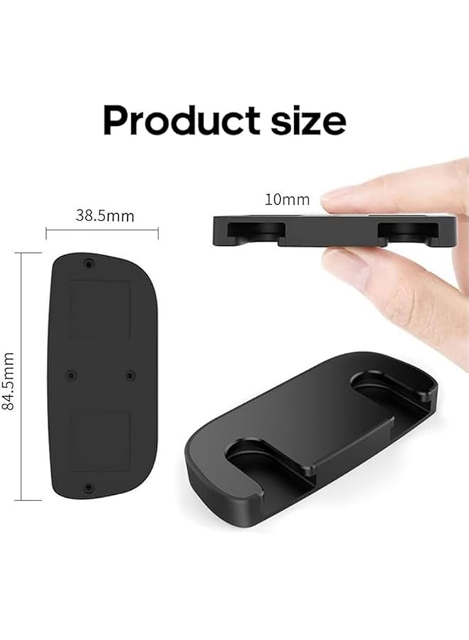 2Pcs Under Desk Controller Holder Replacement Compatible With Ps4 Compatible With Ps5 Abs Under Desk Mount Black Horizontal Table Holder With Adhesive Tape - Image 3