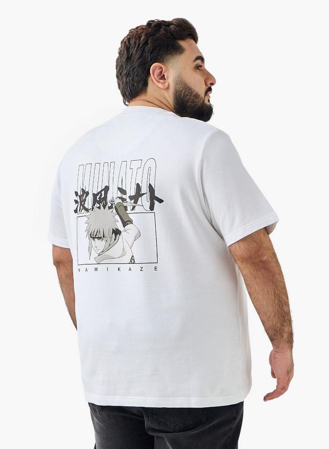Maxim Men Regular Fit Crew Neck Short Sleeve Minato Namikaze Print T shirt - Image 3