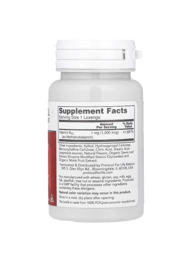 Protocol for Life Balance, Methyl B12, 1,000 mcg, 100 Lozenges (Packaging may vary) - Image 2