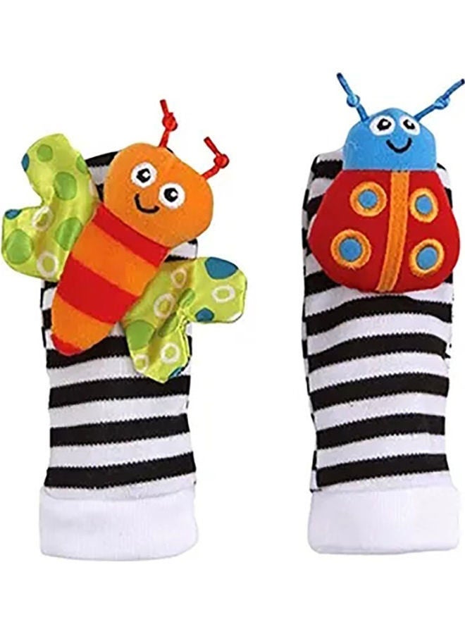 Baby Wrist Rattle Socks and Foot Finder Set, Perfect Baby Toys for 0-12 Months Newborn Boys and Girls As Shower Gifts, Garden Bug Series - Image 3
