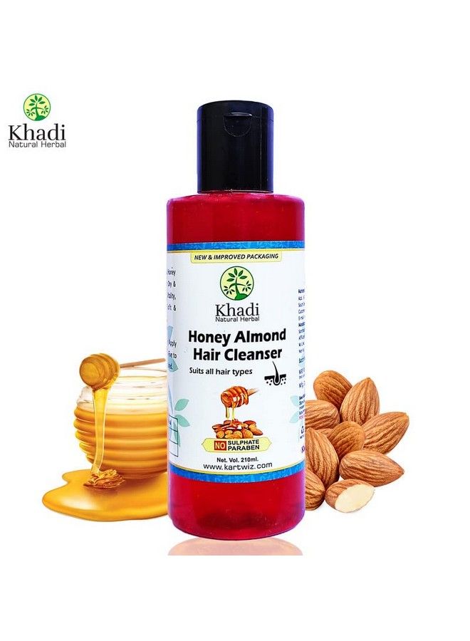 Khadi Natural Herbal Honey & Almond Shampoo 1680Ml Black - Image 3