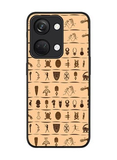 Rugged Black edge case for ONEPLUS NORD 3 5G / OnePlus Ace 2V, Slim fit Soft Case Flexible Rubber Edges Anti Drop TPU Gel Thin Cover -  Tribal Hieroglyphics