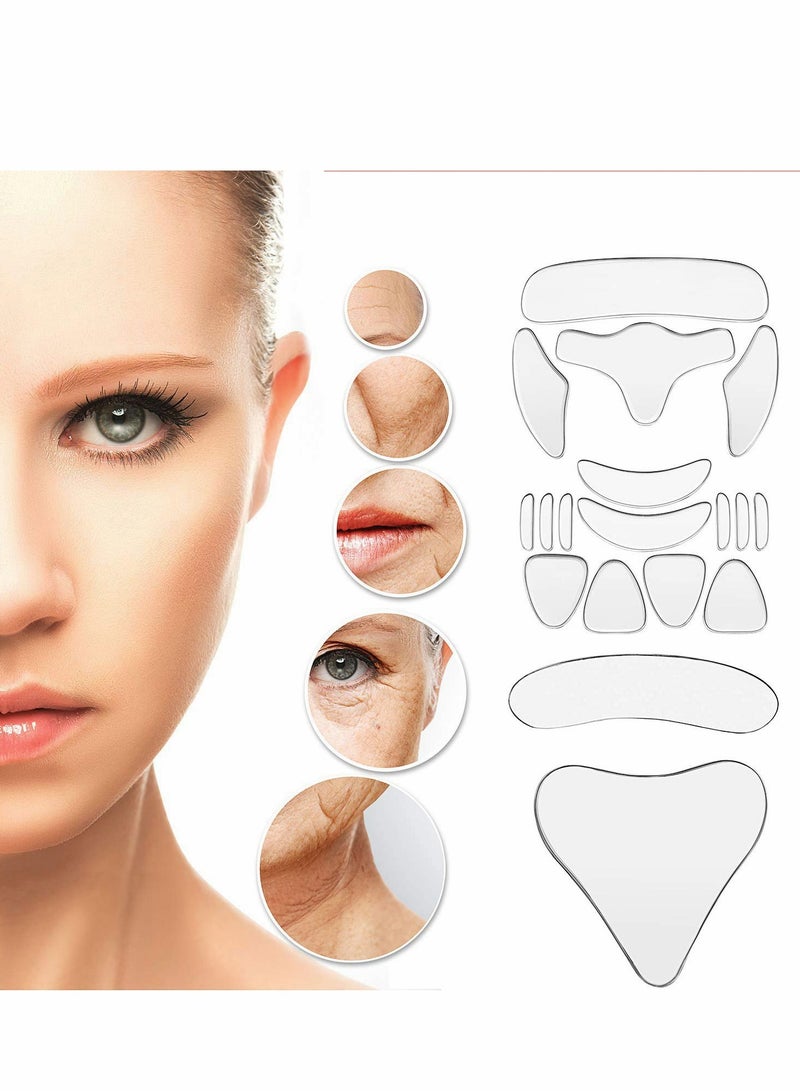 Silicone Forehead Wrinkle Patches for Face Lift, 16 Pieces Anti Aging Stickers for Smooth Skin - Image 1