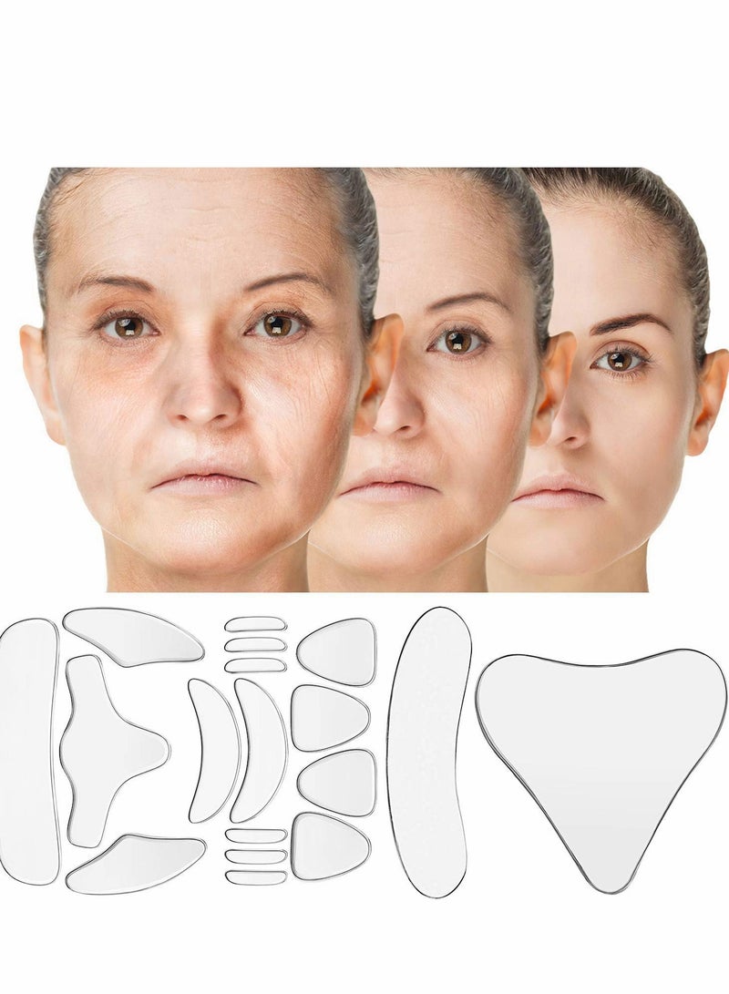 Silicone Forehead Wrinkle Patches for Face Lift, 16 Pieces Anti Aging Stickers for Smooth Skin - Image 5