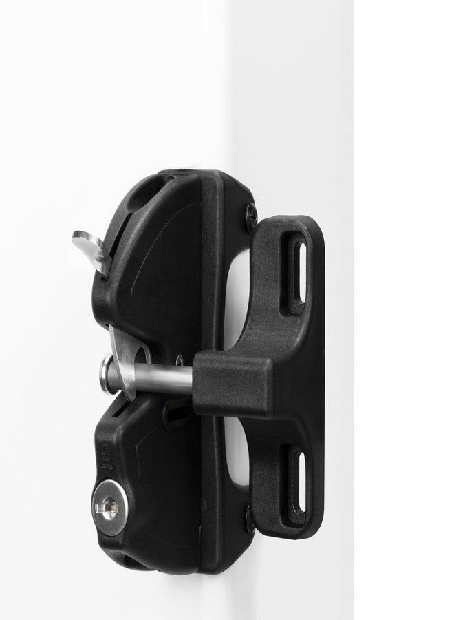 HILLMASTER Key Lockable 2 Sided Gate Latch Key,Gate Gravity Latch Gate Fence Lock for Outdoor Gates,Locking Gate Door Lock Fence Latch Gate Hardware for Metal,Wood,Vinyl Fence,Black Finish - Image 5