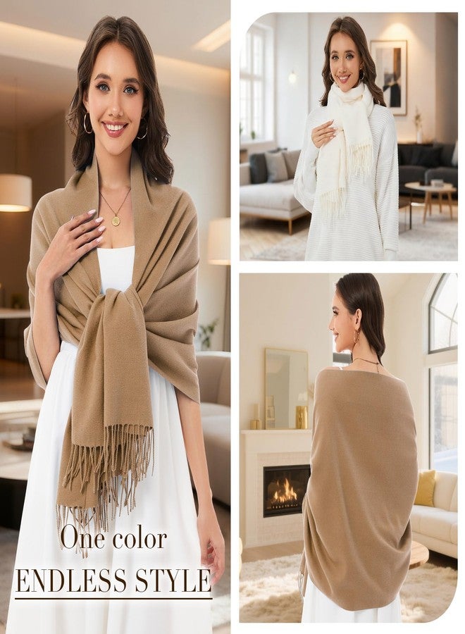 Sumolux Scarf for Women Pashmina Shawls Wraps for Evening Dresses Wedding Bridesmaid Gifts Winter Warm Soft Scarves - Image 3