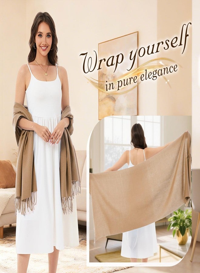 Sumolux Scarf for Women Pashmina Shawls Wraps for Evening Dresses Wedding Bridesmaid Gifts Winter Warm Soft Scarves - Image 2