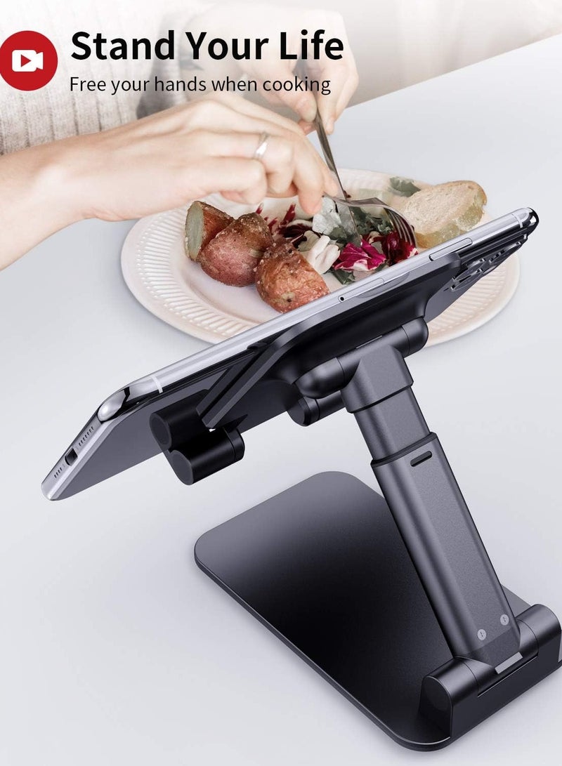 Generic Adjustable Cell Phone Holder - Universal Stand for Hands-Free Viewing and Safe Positioning (Black) - Image 2