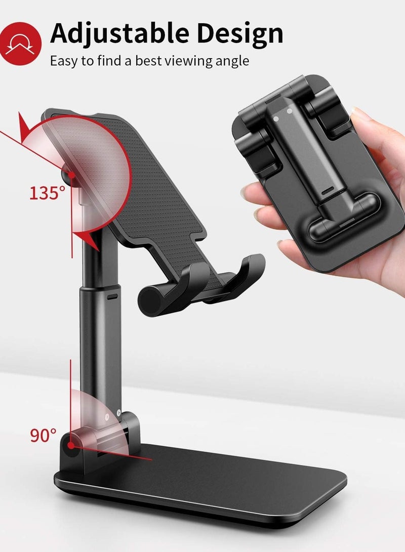 Generic Adjustable Cell Phone Holder - Universal Stand for Hands-Free Viewing and Safe Positioning (Black) - Image 4