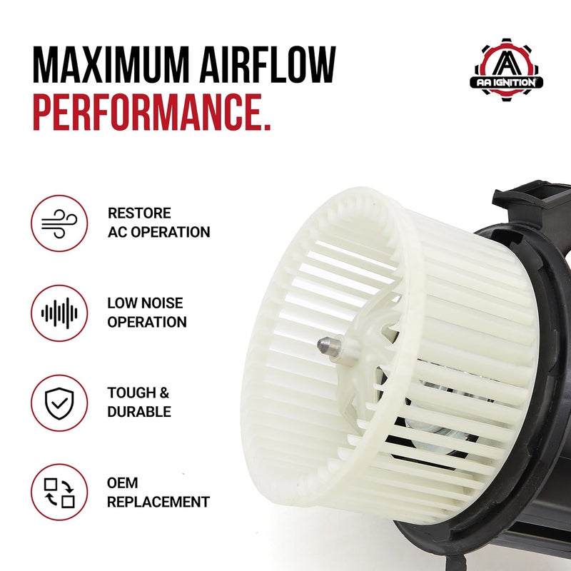 AA Ignition AC Heater Blower Motor with Fan - Compatible with Buick, Chevy, GMC & Saturn Vehicles - Image 2