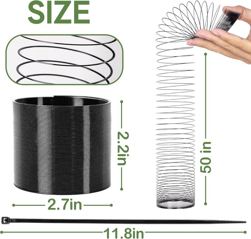Foneso Squirrel Proof Spring Device, Large Size 2.7in Metal Squirrel Baffle Barrier Spring Guard, Hanging Spring Type Coil Garden Accessories for Outdoor Bird Feeder Poles Protects - Image 2