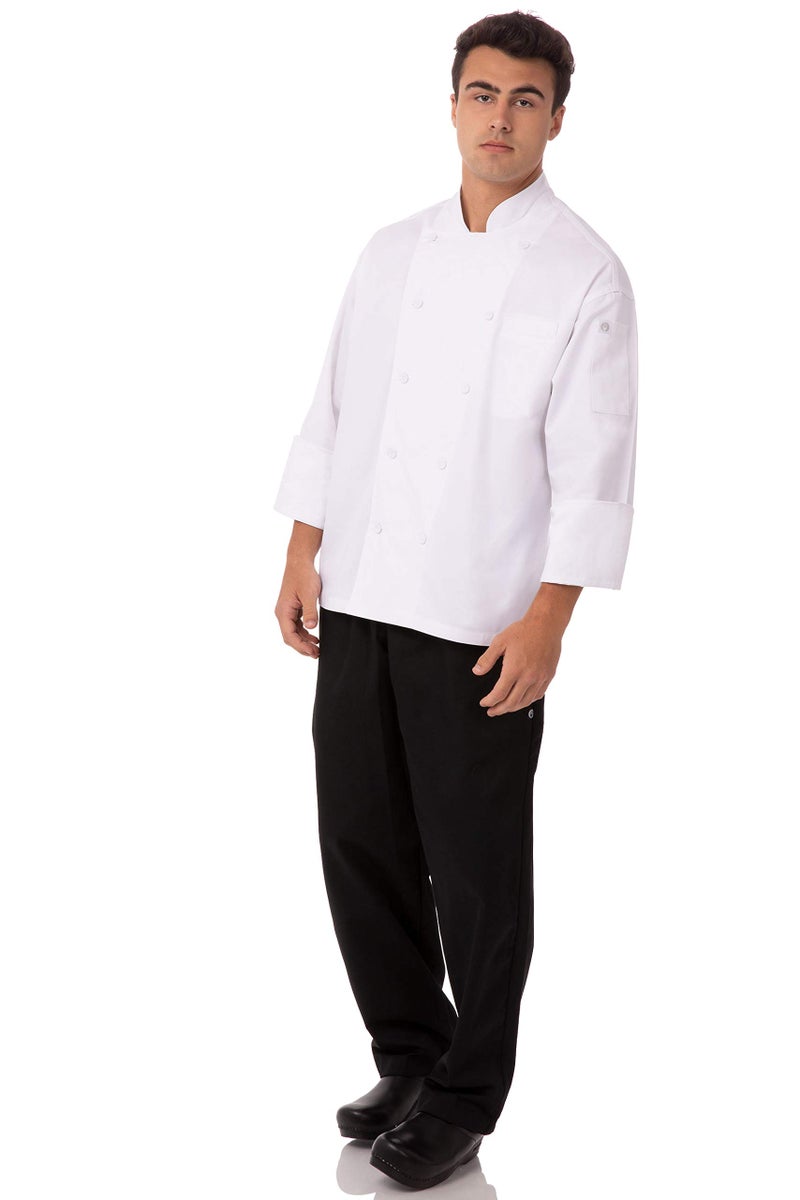 Chef Works معطف شيف ووركس التنفيذي للرجال والنساء ليون، أبيض، 42 - Image 2