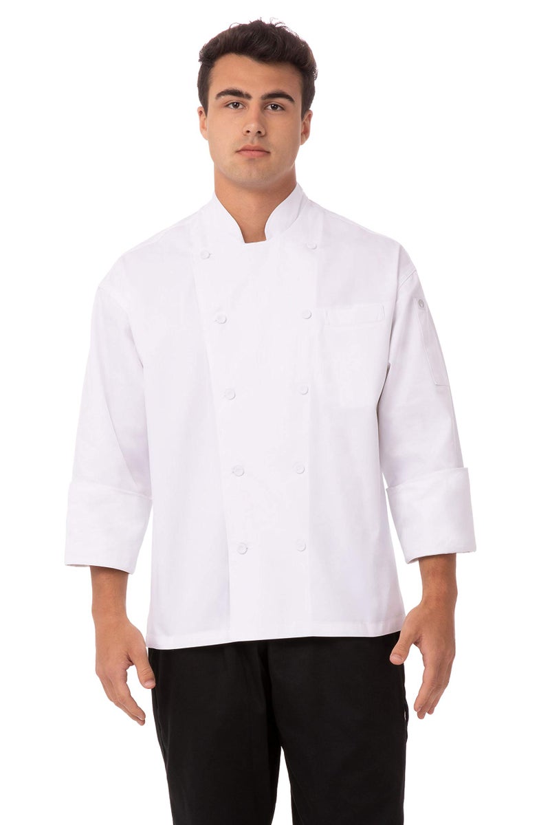Chef Works معطف شيف ووركس التنفيذي للرجال والنساء ليون، أبيض، 42 - Image 1