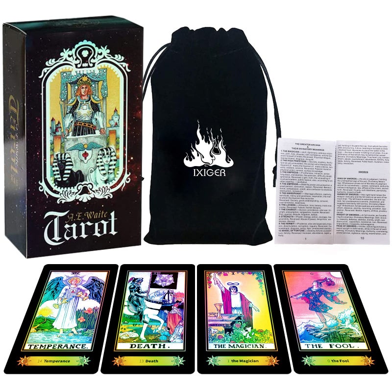IXIGER Tarot Cards with Guide Book and Gift Bag Classic 78 Card Deck for Beginners and Experts - Image 4