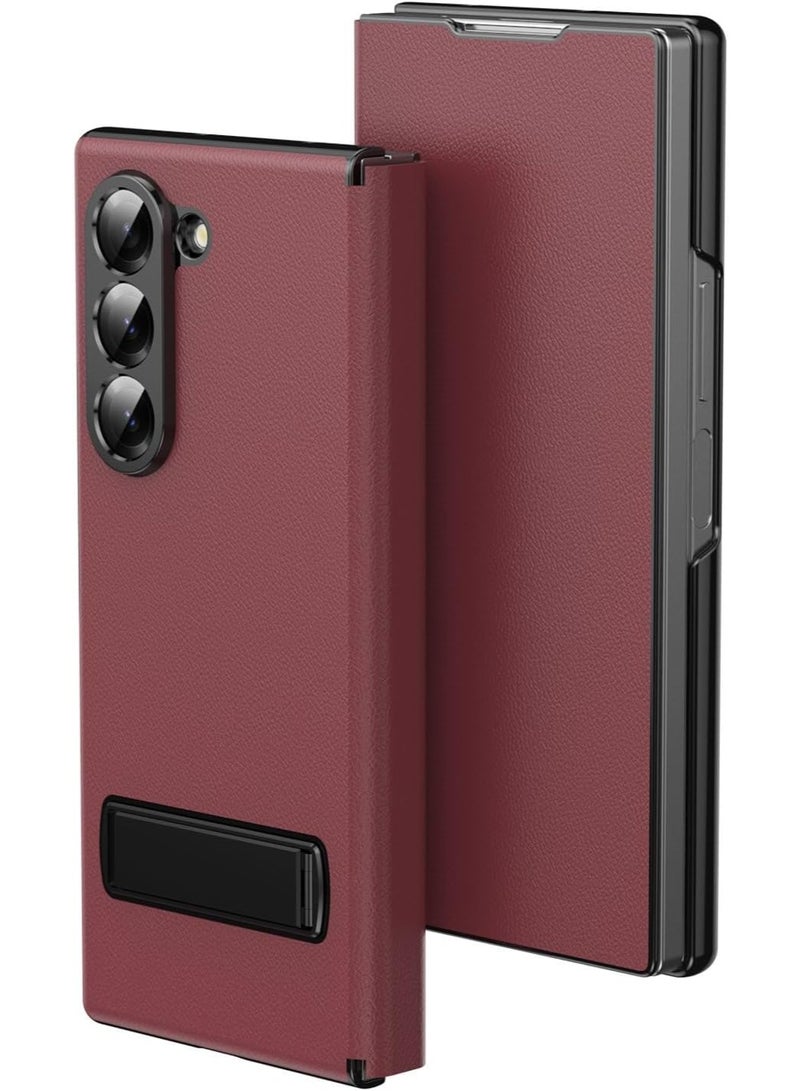XIMAND جراب Ximand المغناطيسي القابل للطي لهاتف Samsung Galaxy Z Fold 7، مع حامل متعدد الزوايا، مصنوع من جلد فاخر عالي الجودة، مع غطاء واقٍ نحيف بمفصلة كاملة للجسم - Image 1