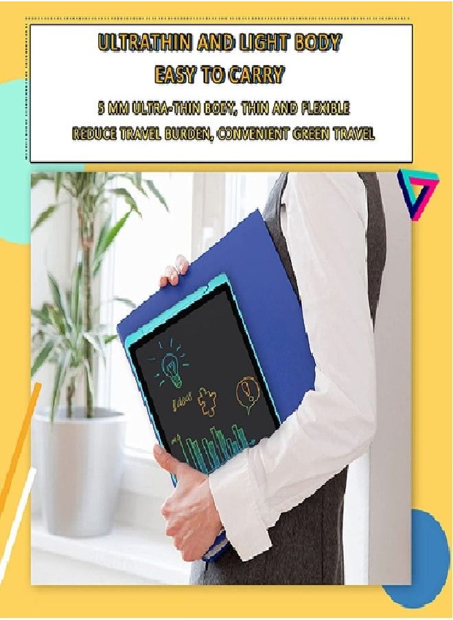 ماركة غير محددة - تابلت للكتابة بشاشة LCD ملونة مقاس 12 بوصة مع قلم ستايلس لكتابة الملاحظات أسود - Image 1