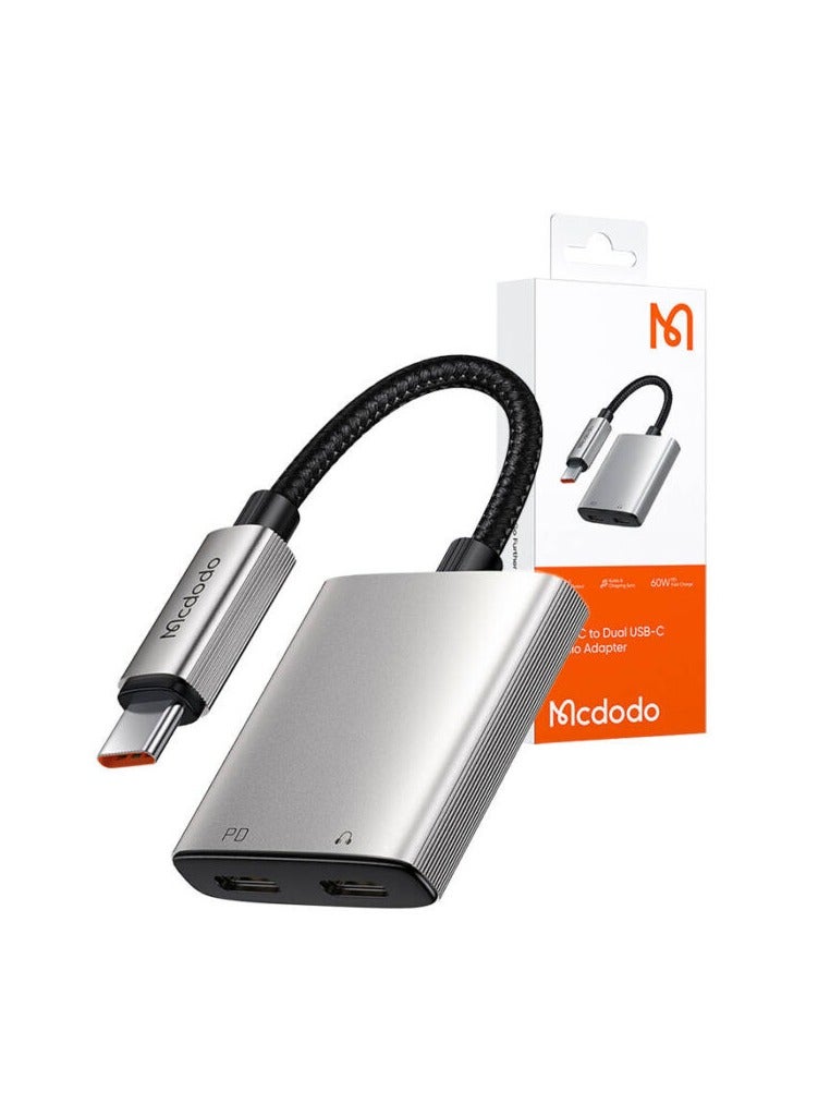 Mcdodo 2-in-1 USB-C to Dual USB-C Audio Adapter - CA-5570 - Image 1