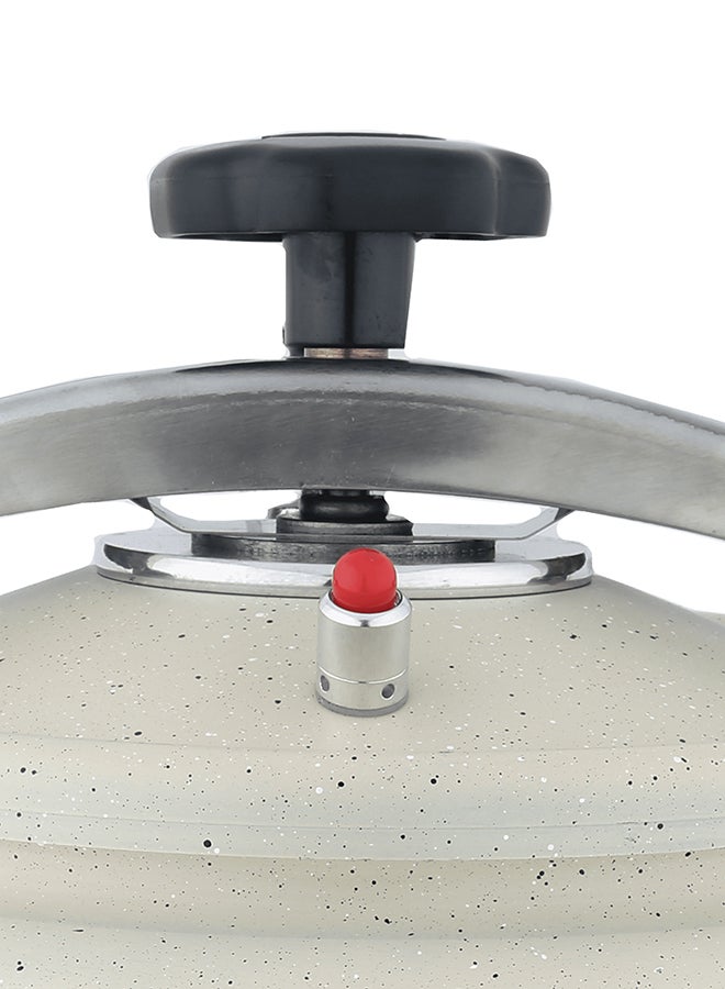 Alsaif Aluminium Granite Pressure Cooker Pearl White 9Liters - Image 4