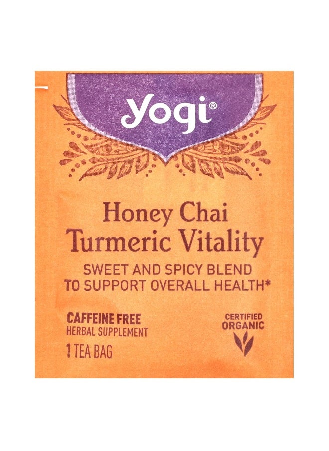 Yogi Tea Yogi Tea, Turmeric Vitality, Honey Chai, Caffeine Free, 16 Tea Bags, 1.12 oz (32 g)  - Image 3