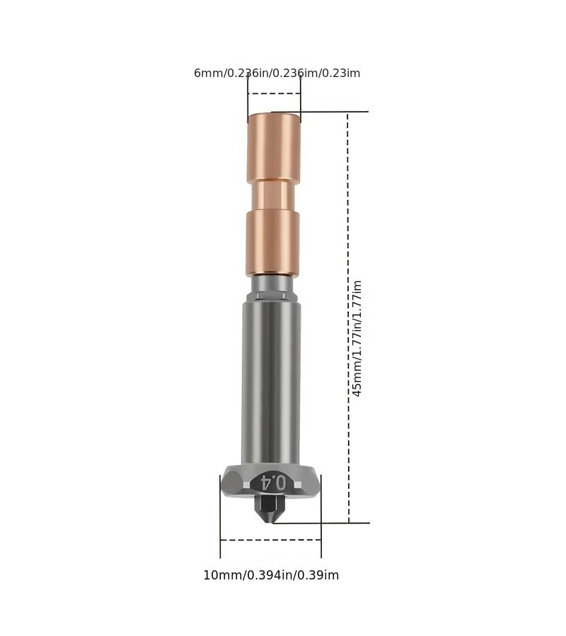 0.2mm Bimetallic Hardened Nozzle Kit For 3D Printer Upgrade Hotend Kobra 3 Max - Image 2