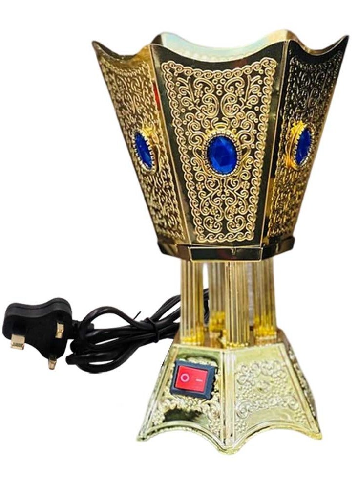 GOOAS Elegant Electric Incense Oud Burner – Hexagonal Mabkhara with Crystal Accents – Stylish Madkhan for Home, Office & Celebrations – Assorted Colors with Safety Switch - Image 1