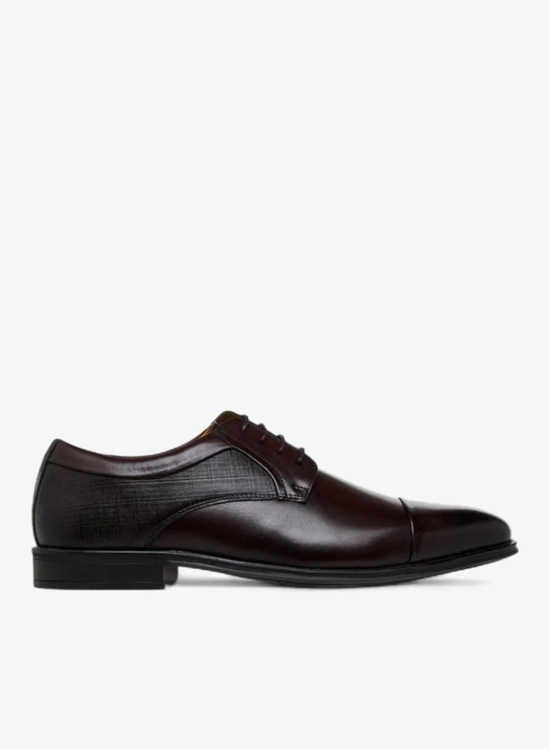 DUCHINI Men Lace-Up Leather Derby Shoes