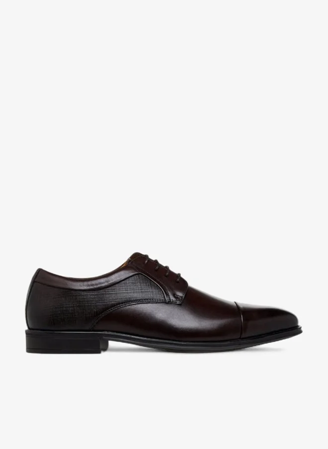 DUCHINI Men Lace-Up Leather Derby Shoes